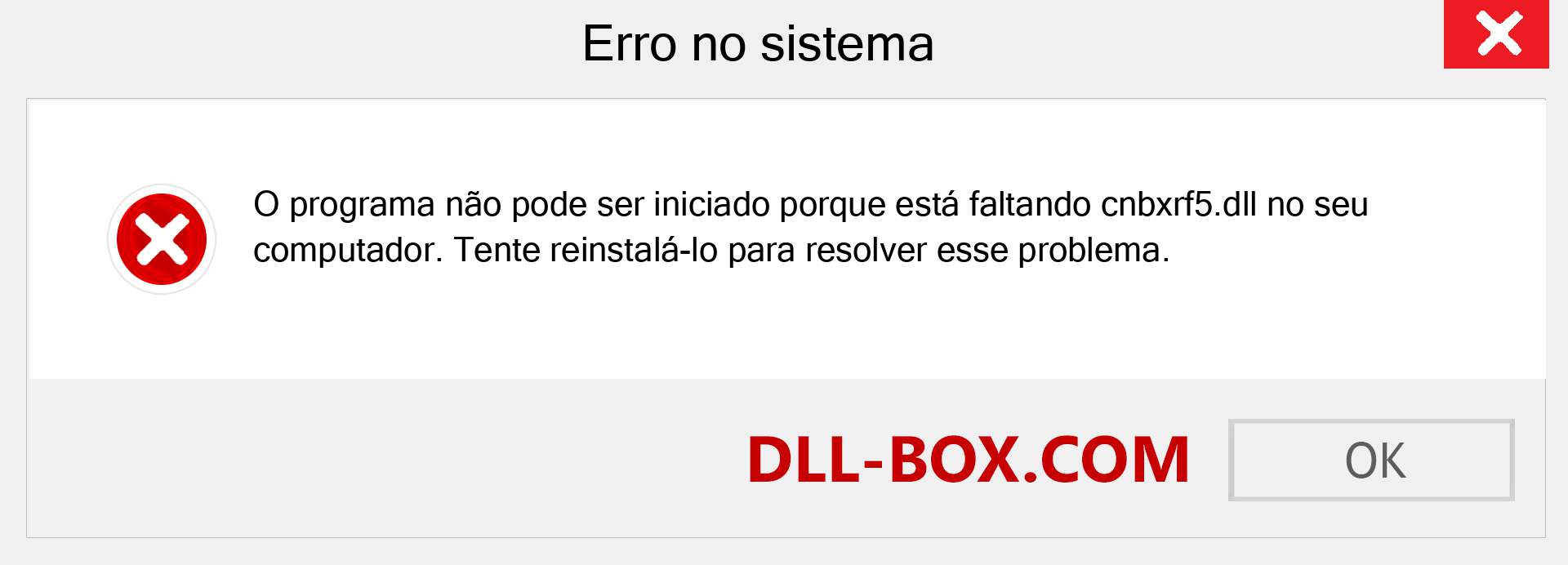 Arquivo cnbxrf5.dll ausente ?. Download para Windows 7, 8, 10 - Correção de erro ausente cnbxrf5 dll no Windows, fotos, imagens